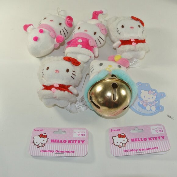Sanrio Other - HELLO KITTY Vintage Christmas Decoration Ornaments Lot of 5